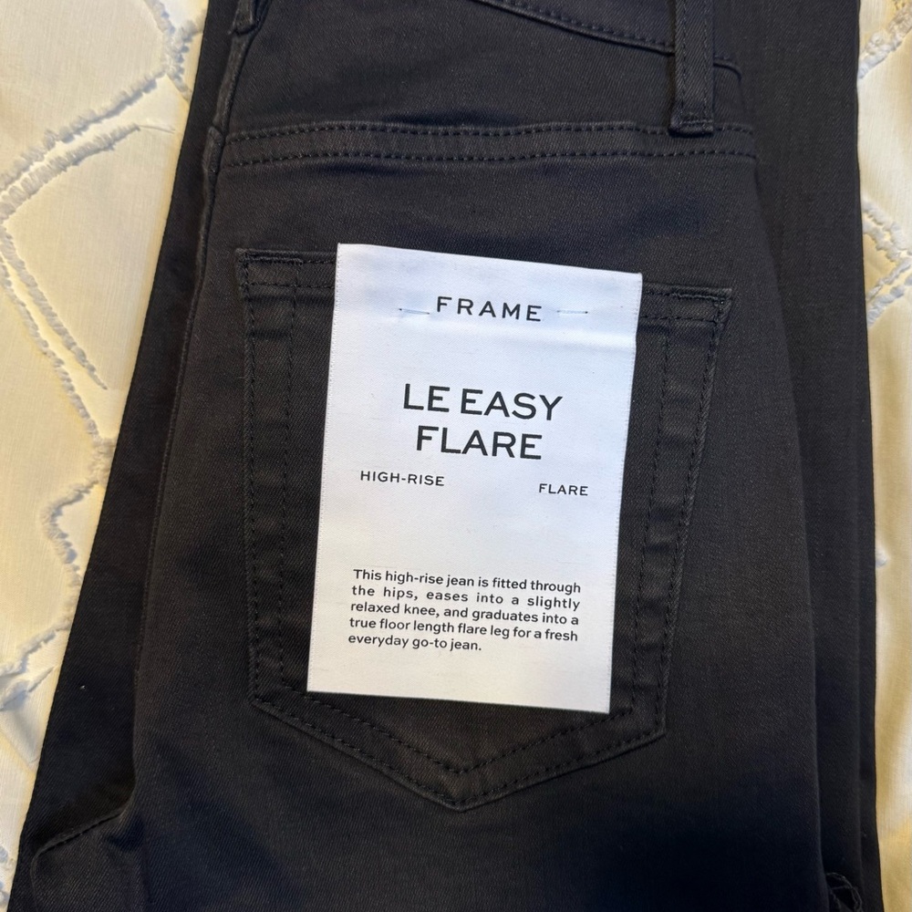 Frame Le Easy Flare High-Rise Jeans - Black